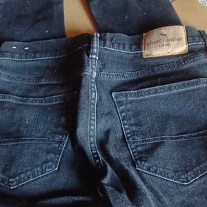 Abercrombie & Fitch Men's Dark Blue Slim Jeans